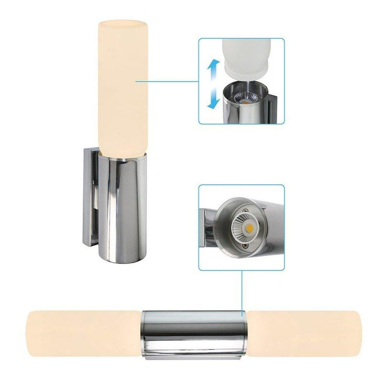 CG Lighting - Jupiter LED Wall, Chrom with White Triplex Glass - Matchless Style