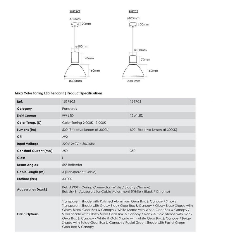 CG Lighting - Mika LED Pendant Light - Matchless Style