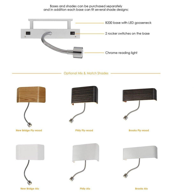 CG Lighting - New Bridge Ply-wood Dual Wall, Brown - Matchless Style