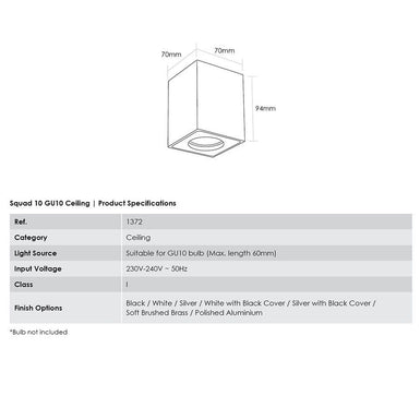 Ceiling Light, GU10 bulb, White