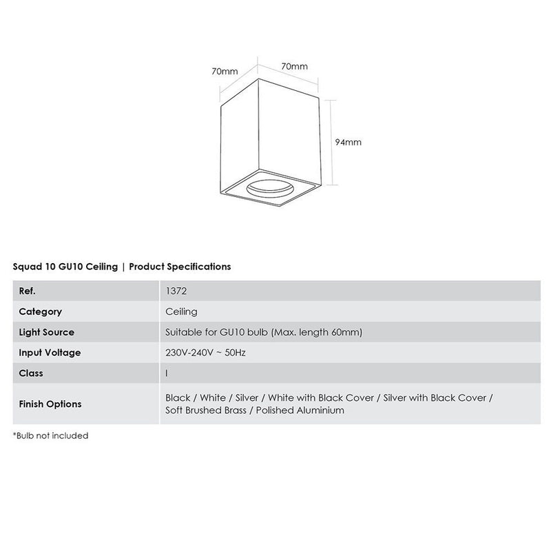 Ceiling Light, GU10 bulb, White
