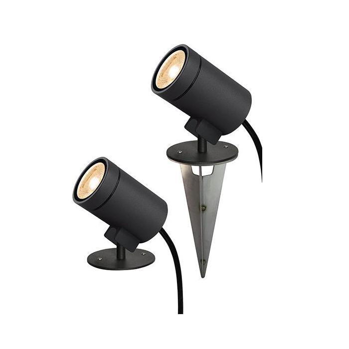 CG Lighting - Gunnsy AC Outdoor Ground Spot Light, Sandy Anthracite - Matchless Style