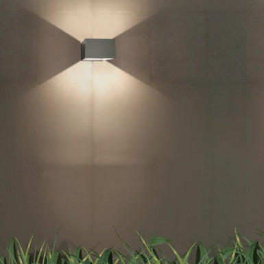 Outdoor Wall Light, 9W LED, Sandy Anthracite