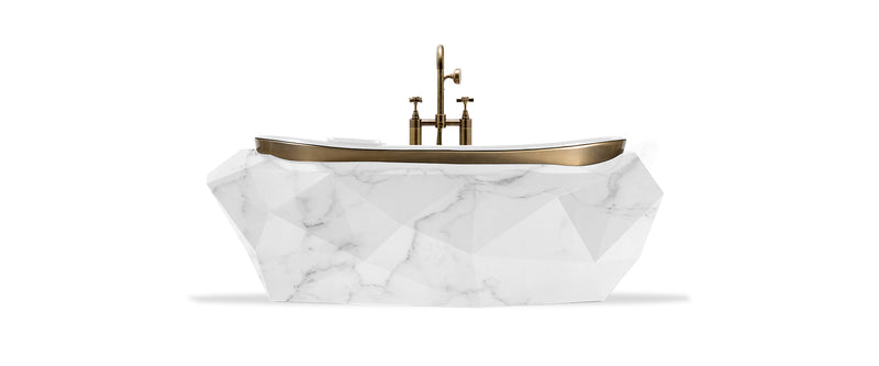 Diamond Faux Marble Bathtub