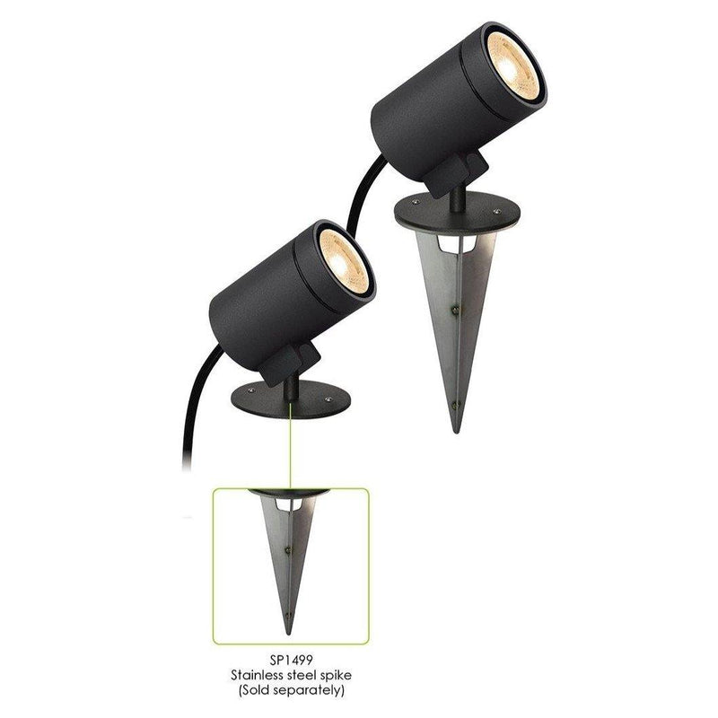 CG Lighting - Gunnsy AC Outdoor Ground Spot Light, Sandy Anthracite - Matchless Style